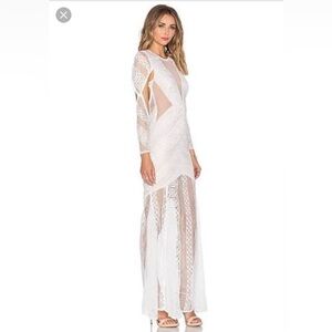 Shona Joy Ambrosia lace open back dress white / bridal wedding